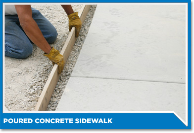 Poured Concrete Sidewalk