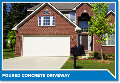 Poured Concrete Driveway